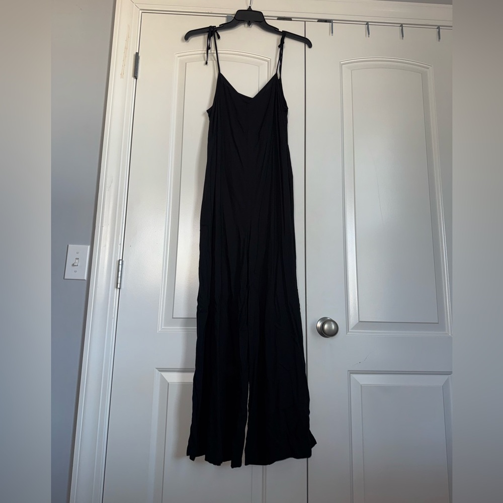 Old Navy Black Spaghetti Strap Wide-Leg Jumpsuit